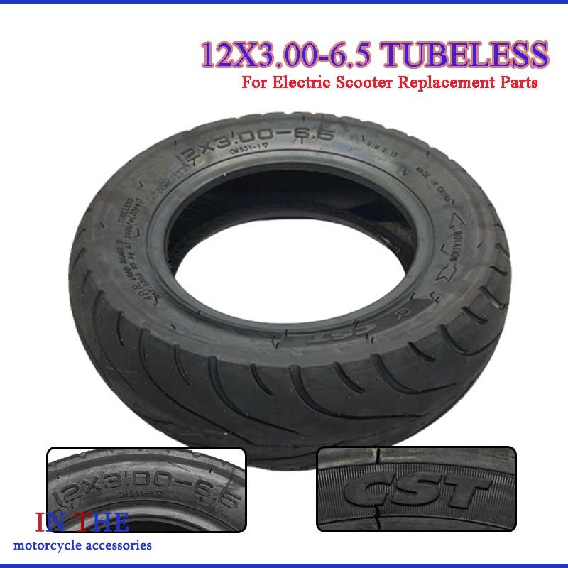 Scooter Parts - 12 Zoll 12x3.00-6.5 Schlauchloser Fatbike-Reifen, Langlebiger