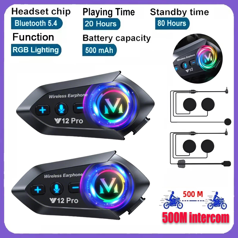 Universal Motorcycle Helmet Intercom Headset - Y20 Pro 1/2x Motorrad-Intercom-Headset Helm BT