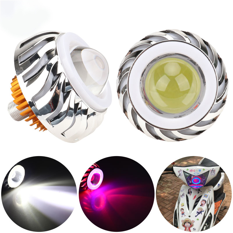 Universal Motorcycle Led Headlight Projector - 1 Stück Motorrad-Scheinwerfer Dual Halo LED