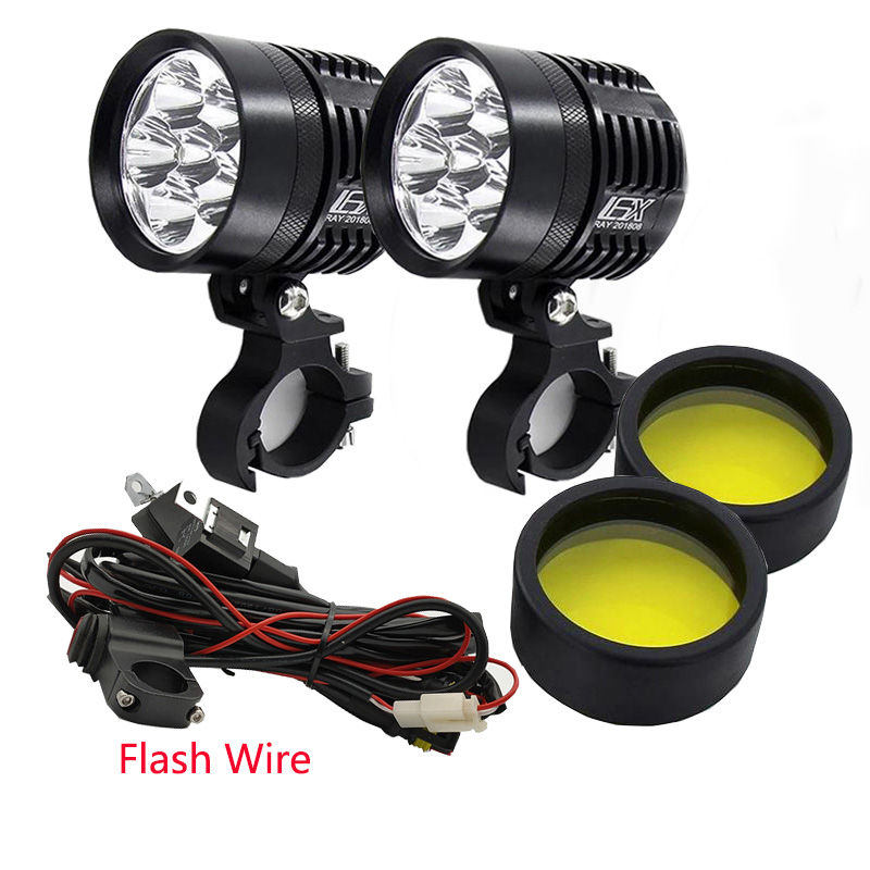 Universal Motorcycle Led Headlight Projector - 2 Stück Universelle L6X LED-Motorrad-Scheinwerfer 8000LM