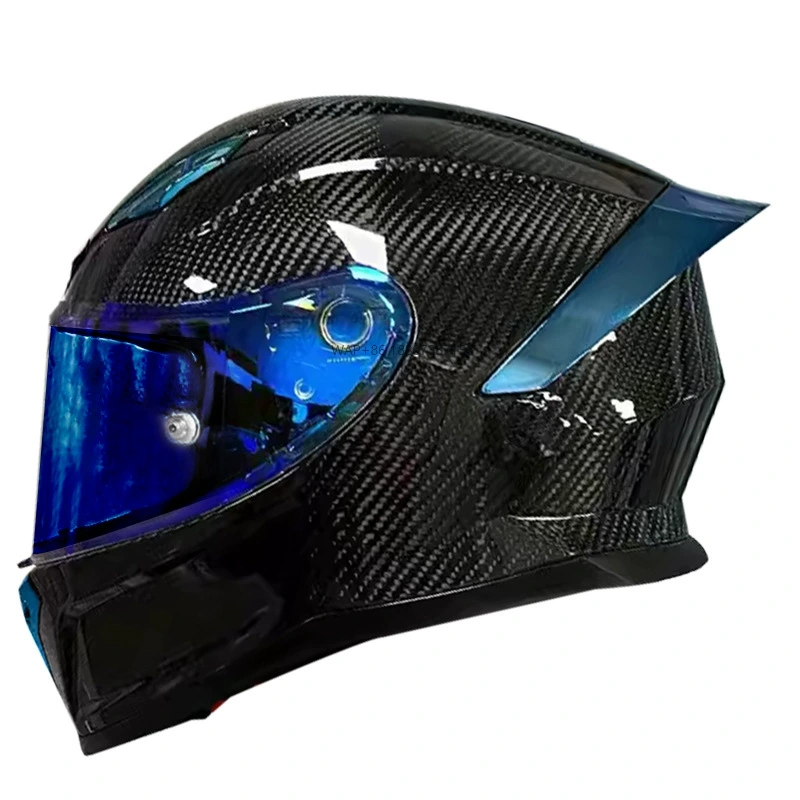 Carbon Fiber Lightweight Motorcycle Helmet - Hochleistungs-Rennhelm mit Fortschrittlicher Sicherheit Leichtgewichtiger Motorrad-Carbonfaser-Helm