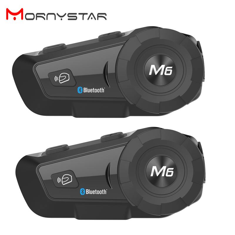 Universal Motorcycle Helmet Intercom Headset - 2PCS MONYSTAR M6 Plus 1000m Motorrad