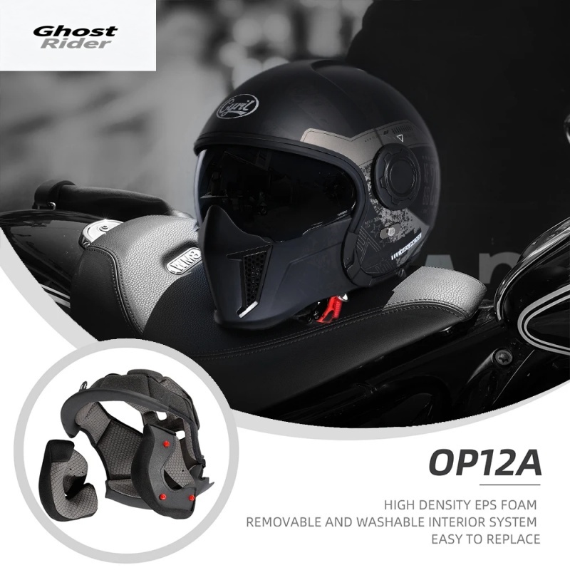 Quick Release Buckle Motorcycle Helmet - OP12A Modularer Motorradhelm, Klapphelm mit Doppelvisier