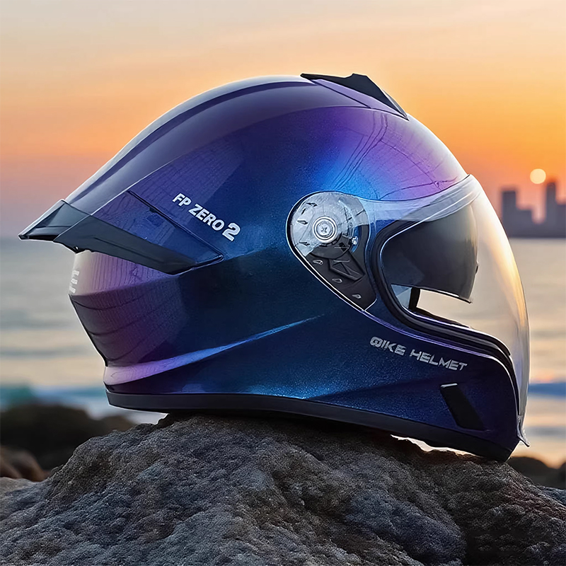 Quick Release Buckle Motorcycle Helmet - Erwachsenen-Vollgesichts-Motorradhelm Modularer Doppel-Sonnenschutz Anti-UV Schnellverschluss Crashhelm