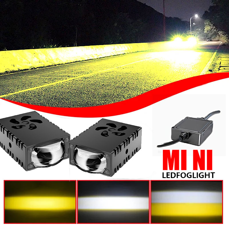Universal Motorcycle Led Headlight Projector - 1 Stück/2 Stück Mini-LED-Fahrlicht-Projektorlinse Zusatz-Nebelscheinwerfer Arbeitslicht