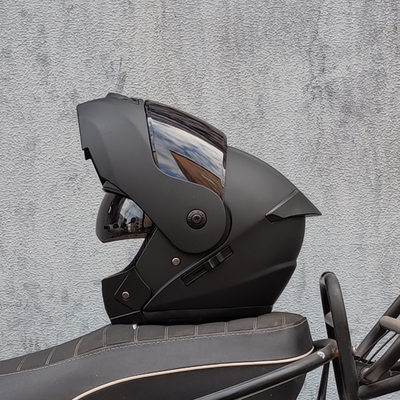 Dual Visor Motorcycle Racing Helmet - ORZ Neuester modularer Flip-Motorradhelm mit DOT-zugelassener