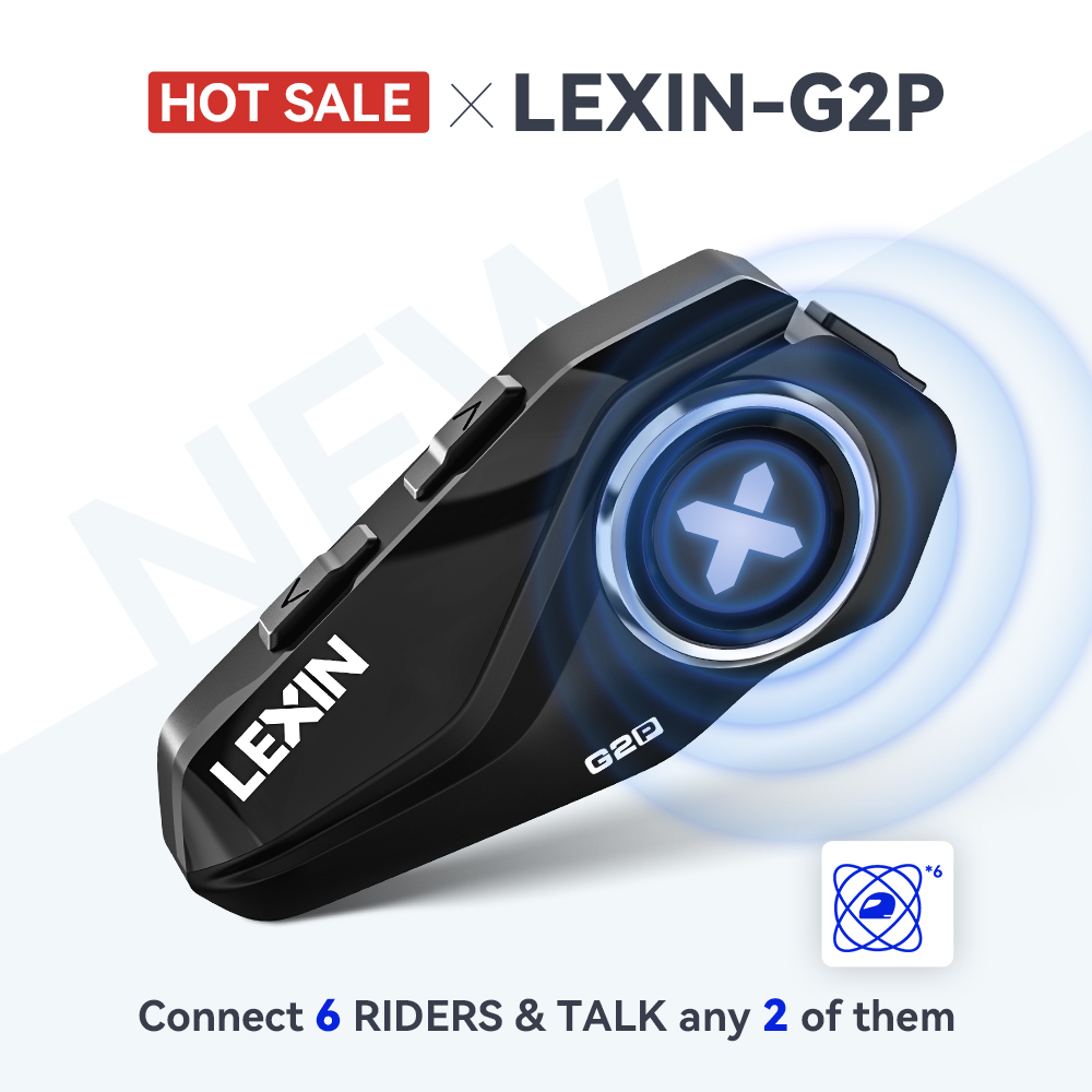Full Face Motorcycle Helmet With Bluetooth - Lexin G2P Motorrad-Gegensprechanlage, Helm-Bluetooth-Headsets, Freisprech-Kommunikator für