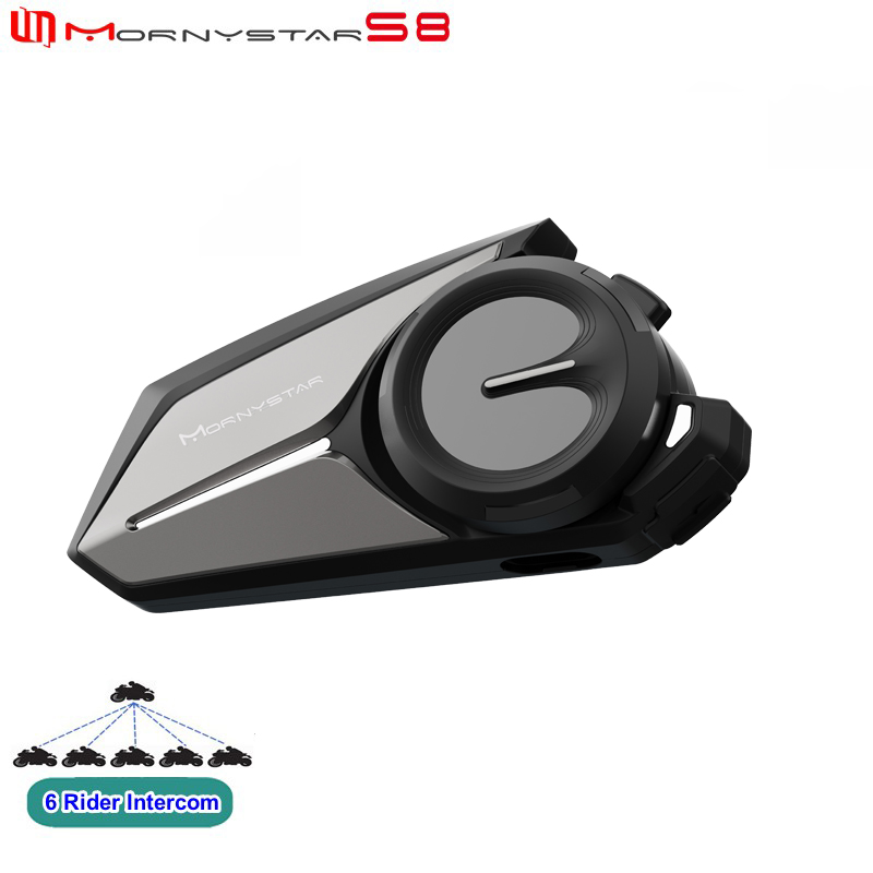Universal Motorcycle Helmet Intercom Headset - Mornystar S8 Bluetooth Motorradhelm Intercom-Headset 1200M