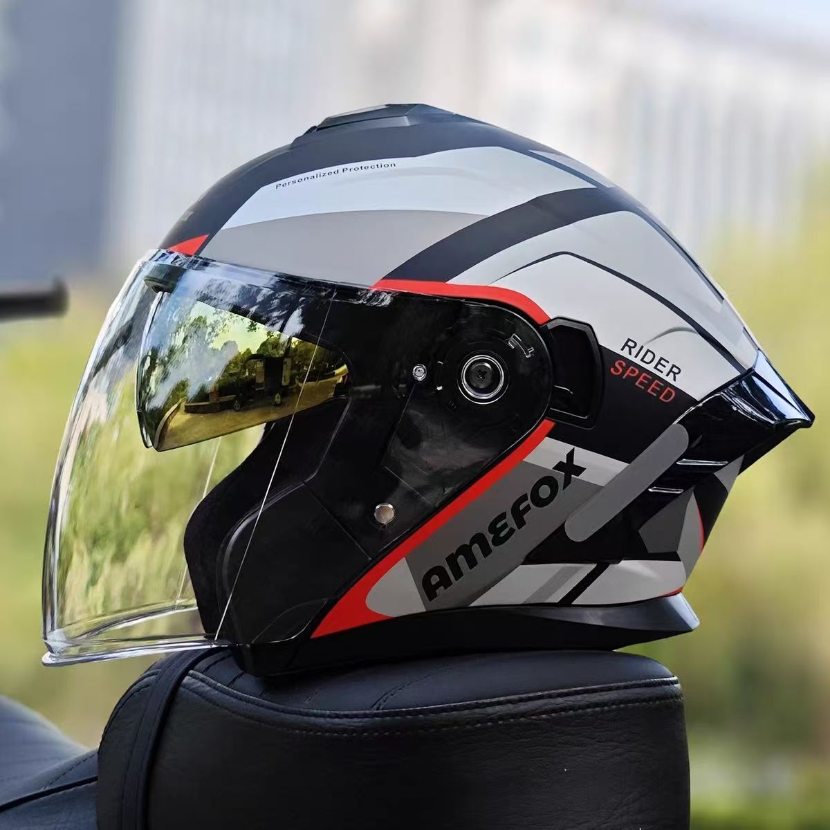 Motorcycle Helmet Inner Sun Visor Lens - Doppelvisier-Halbschalenhelm im 3/4-Jet-Stil für Motorrad und