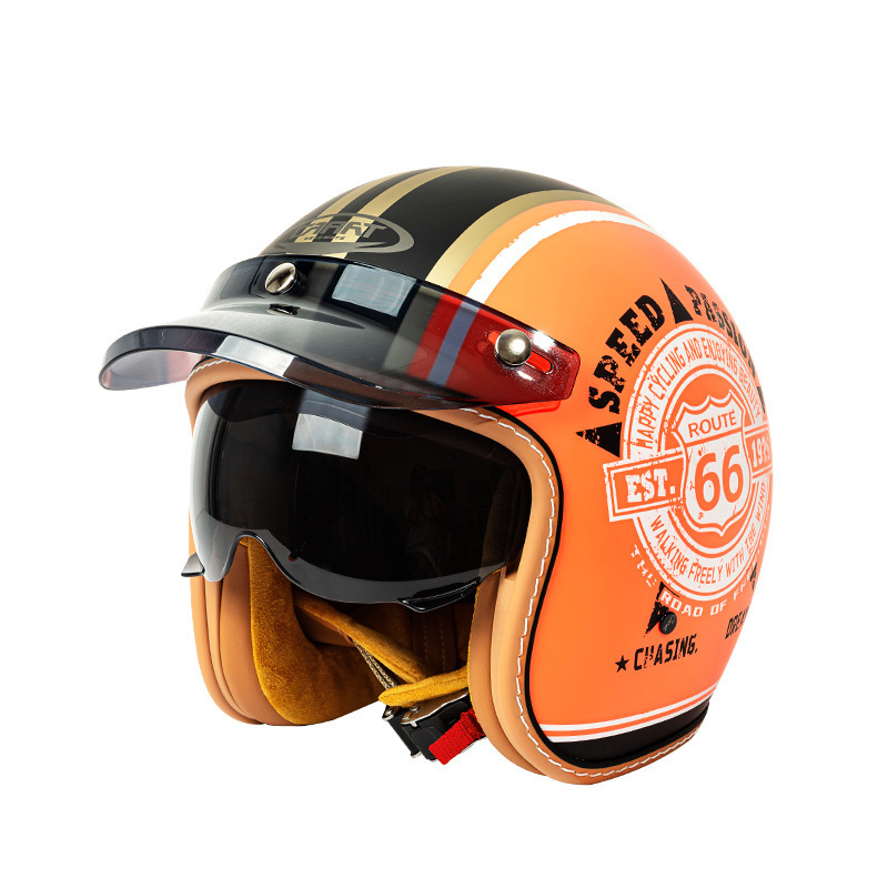Vintage Open-Face Motorradhelm – Vintage Open Face Retro Helmet Bewertung und Preis