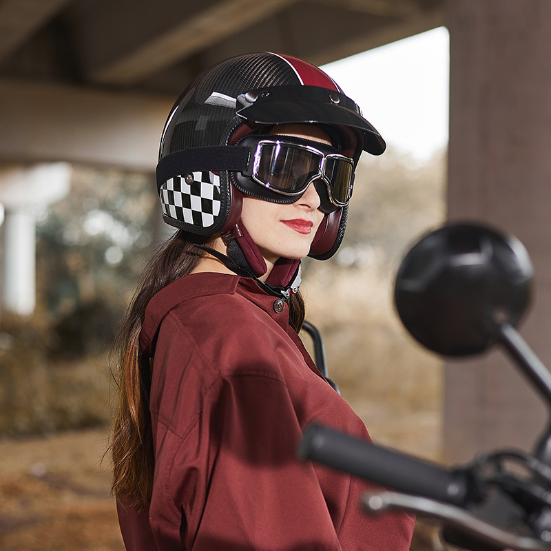 Carbon-Faser Retro Motorrad Ha – Carbon Fiber Lightweight Motorcycle Helmet Bewertung und Preis