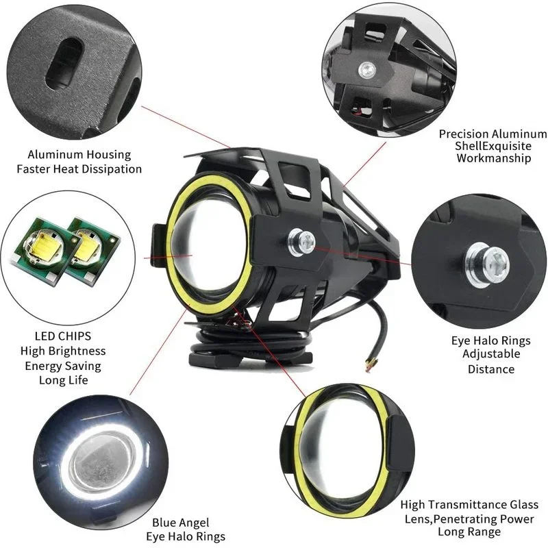 U7 LED Hilfs Helle Motorrad An – Universal Motorcycle Led Headlight Projector Bewertung und Preis