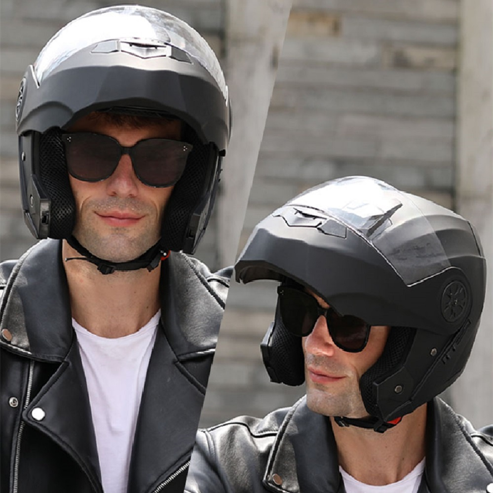 Modularer Doppellinsen-Motorra – Modular Flip Up Motorcycle Helmet Dot Approved Bewertung und Preis