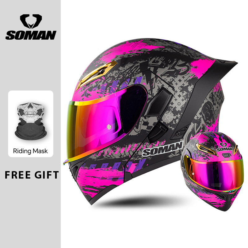 Unisex DOT-zugelassener, hochk – Dual Visor Motorcycle Racing Helmet Bewertung und Preis