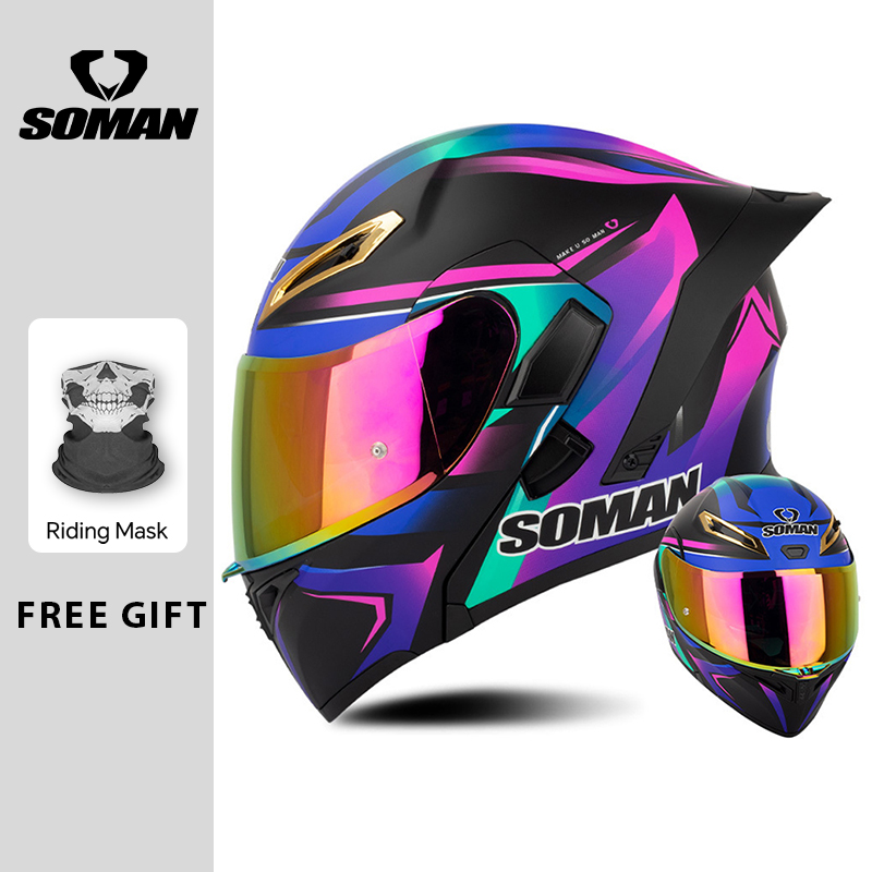 Unisex DOT-zugelassener, hochk – Dual Visor Motorcycle Racing Helmet Bewertung und Preis