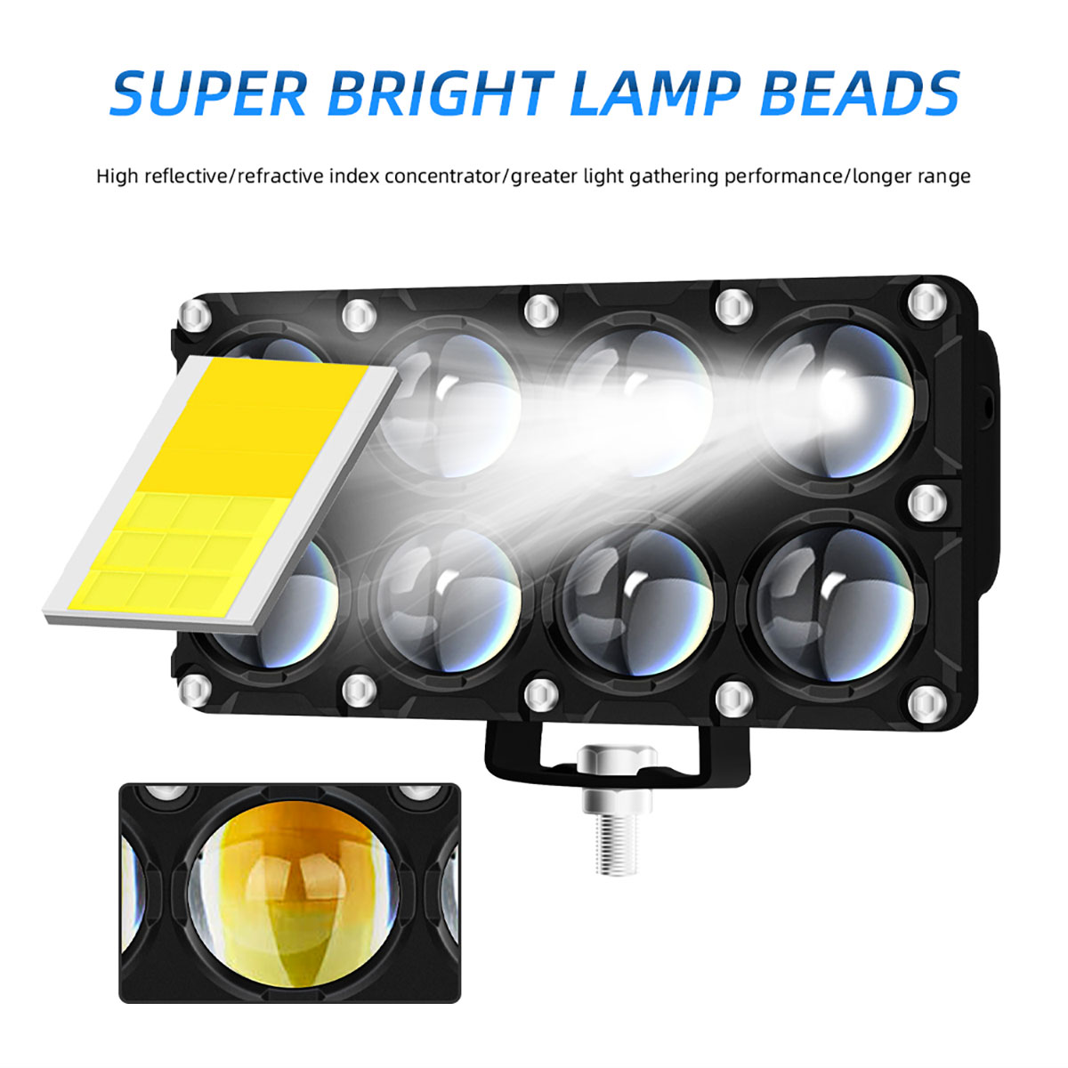 6/8/10-Linsen-Hilfs-Motorrad-S – Universal Motorcycle Led Headlight Projector Bewertung und Preis