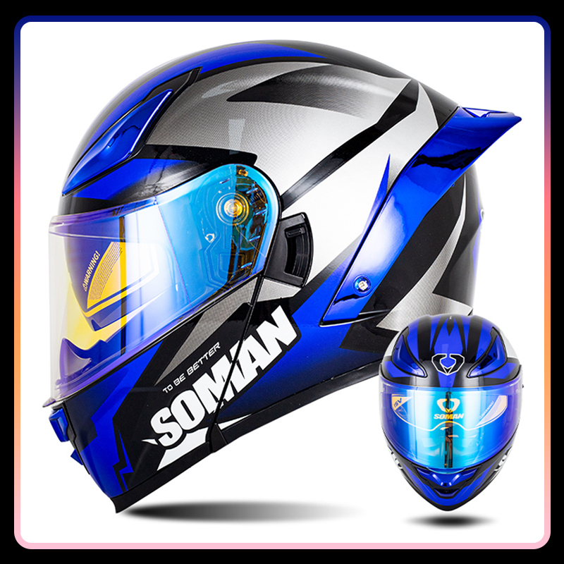 Herren Motorradhelm Dual Lens  – Modular Flip Up Motorcycle Helmet Dot Approved Bewertung und Preis