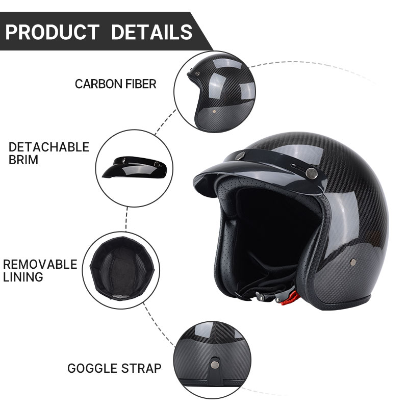 Superleichter Vintage-Helm aus – Carbon Fiber Lightweight Motorcycle Helmet Bewertung und Preis