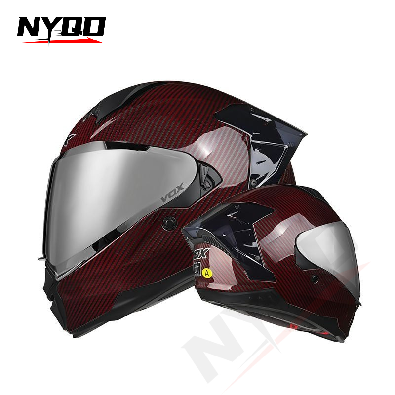 Carbon-Faser Vollgesichts-Moto – Dual Visor Motorcycle Racing Helmet Bewertung und Preis