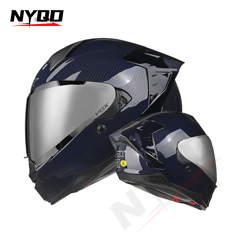 Carbon-Faser Vollgesichts-Moto – Dual Visor Motorcycle Racing Helmet Bewertung und Preis