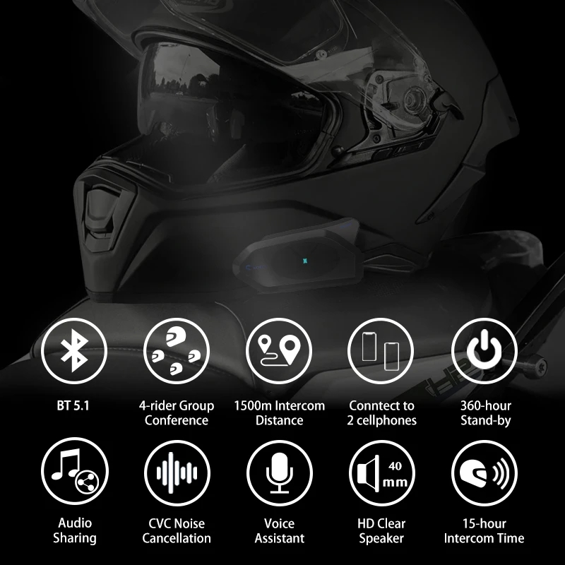 Gocom4 Motorrad Bluetooth Inte – Universal Motorcycle Helmet Intercom Headset Bewertung und Preis