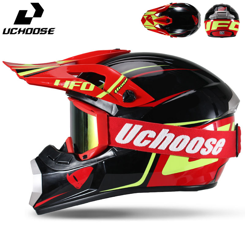 Uchoose Motocross-Helm-Set für – Off Road Motocross Helmet Goggles Set Bewertung und Preis